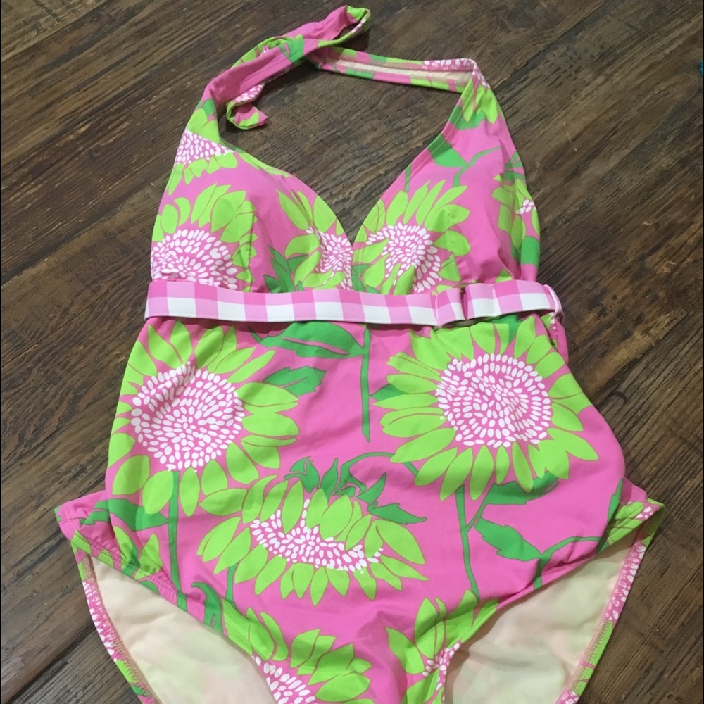 Lilly Pulitzer Pink Sunflower Swimsuit